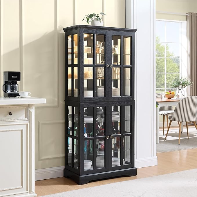 Lighted Glass Curio Cabinet - Image 7