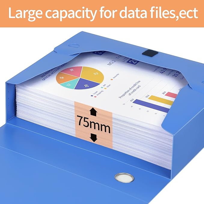 HUA JIE A4 Storage File Boxes Plastic Archives Cases - Image 2