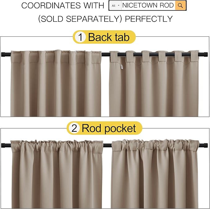 NICETOWN Blackout Curtain Panels - Image 3
