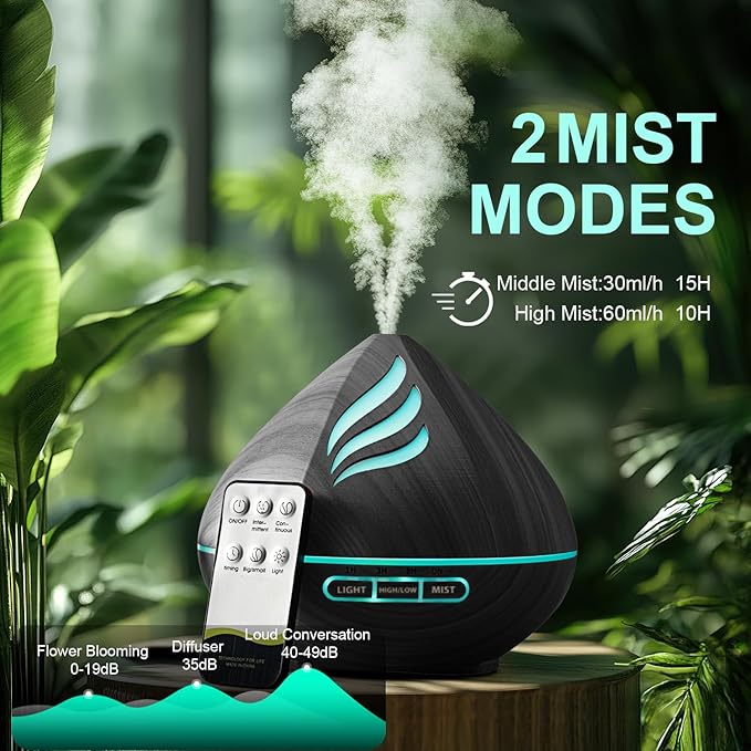 Essential Oil Scent Diffuser: 500ML Aroma Diffuser - Image 3