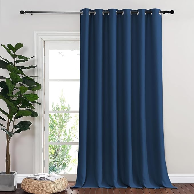 NICETOWN Room Divider Curtain 132 Inches Long, Wide Blackout Sliding Door by NICETOWN