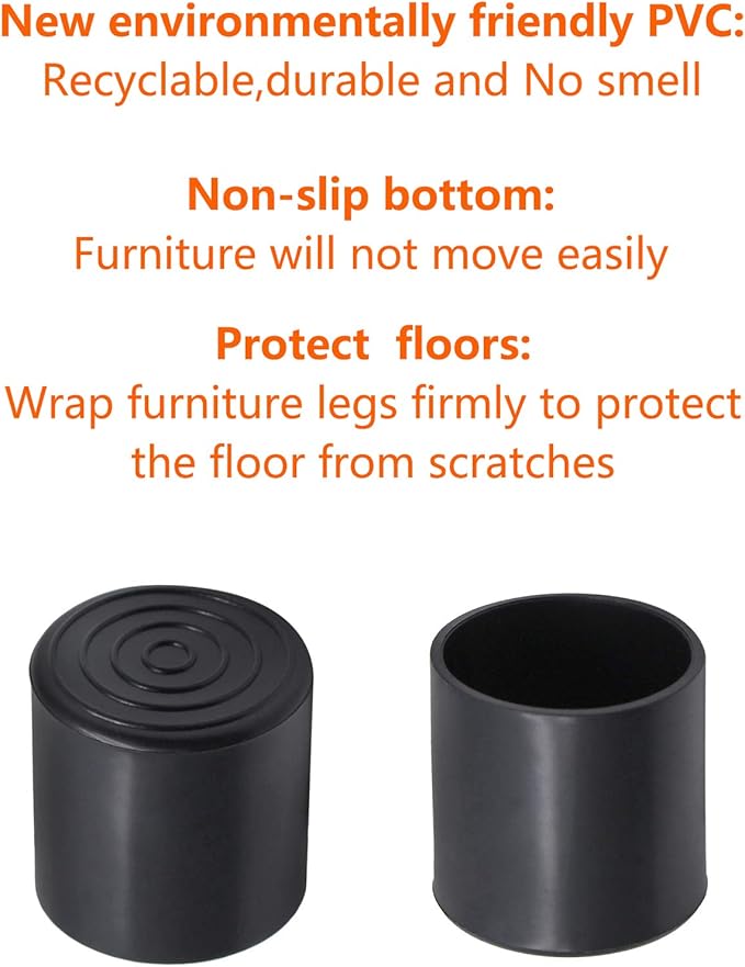 20Pcs Round Rubber Furniture Leg Caps 1-1/4"/32mm Vinyl Flexible Chair Leg - Image 5