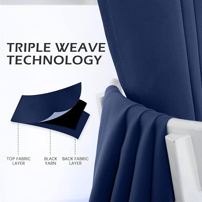 MYSKY HOME Navy Blue Blackout Curtain - Image 4