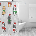 Christmas Cats Gray Shower Curtain Liner 72×72 inch by Unknown