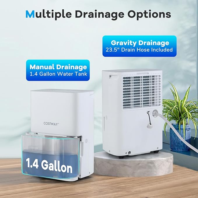 COSTWAY 65 Pints Energy Star Dehumidifier, 5000 Sq.Ft Portable Large Home - Image 5