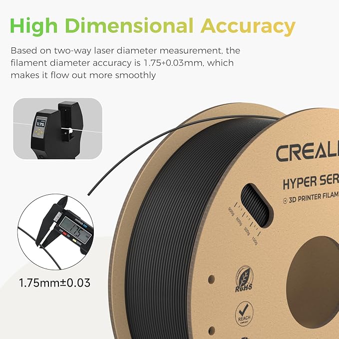 Creality Hyper PLA Filament Black&White 2KG, No-Tangling Stronger Toughness Fit - Image 4