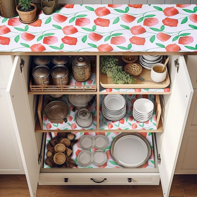 12" W x 120" L Floral Drawer and Shelf Liner - Image 2