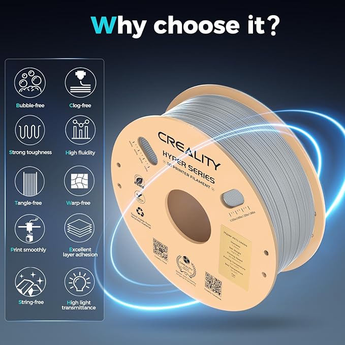 Creality PETG Filament, Hyper 1.75 mm 1 kg PETG: High-Speed 3D Printer Filament - Image 3