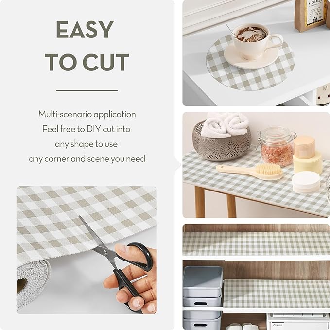 Drawer Shelf Liner, Non-Slip Kitchen Cabinet Liners Non-Adhesive Thick Strong - Image 3