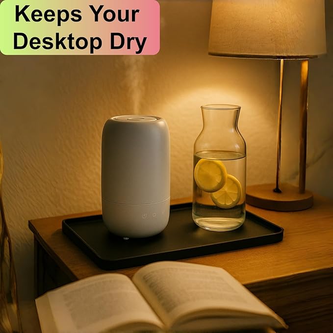 Silicone Drip Mat for Humidifiers, 23.6x15.8 Raised Edge Drips Tray Compatible - Image 2