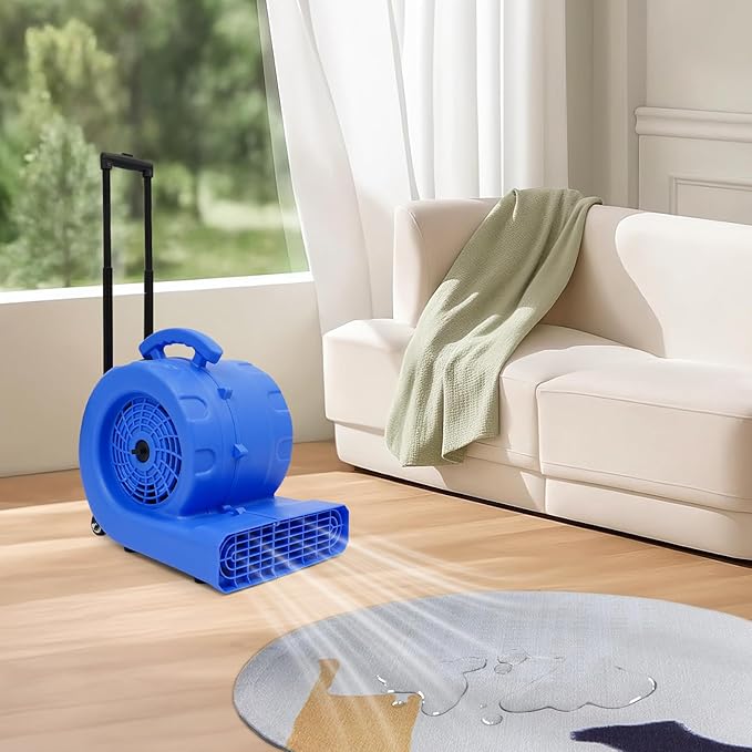 Air Mover Blower Fan, 750W 3-Speed Carpet Dryer Fan - Image 9