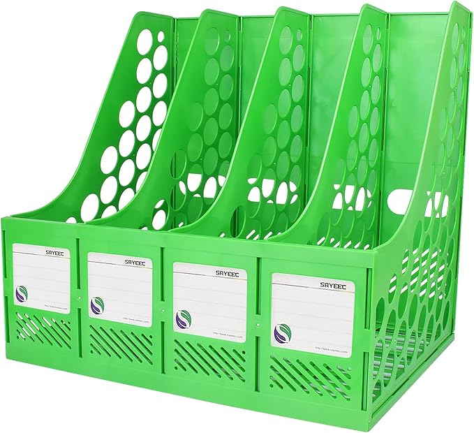 SAYEEC Magazine File Holder, Plastic Desk Organizer File Folder Holder by SAYEEC