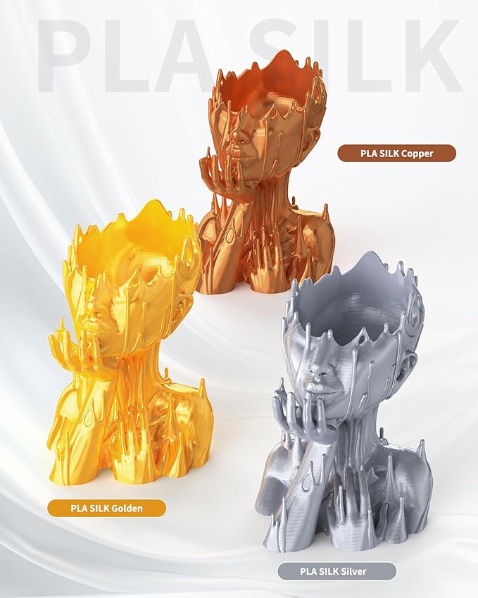 LANDU Silk PLA Filament 1.75mm Gold 2KG, 3D Printer Filament Dimensional - Image 8