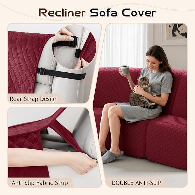 Arfntevss Waterproof Recliner Sectional Couch Covers - Image 4