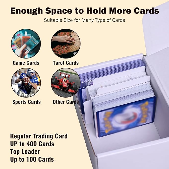 NUMINA 4 Pack 350 Small Card Storage Box, Heavy Duty Cardboard Game Card - Image 2