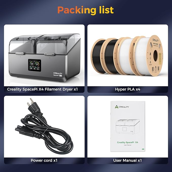 Creality Filament Dryer 4 Spools, Space Pi X4 Filament Storage Box: Dual - Image 8