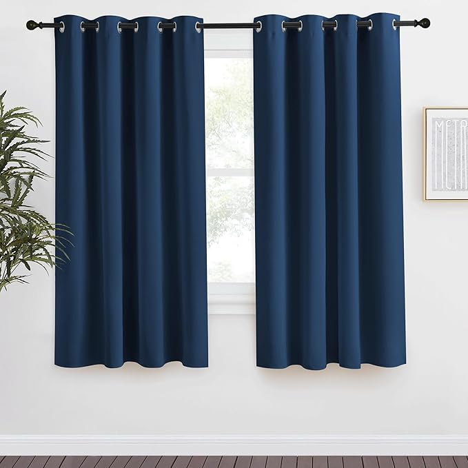 NICETOWN Kitchen Blackout Window Curtain Panel, Moroccan Blue, 1 Panel by NICETOWN