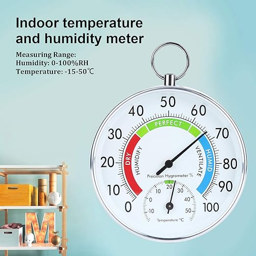 Greenhouse Temperature High Grow Meter, Indoor Thermometer Hygrometer Wall - Image 4