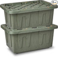 HOMZ 2-Pack Durabilt Tote, Heavy Duty Plastic Storage Bins by Homz