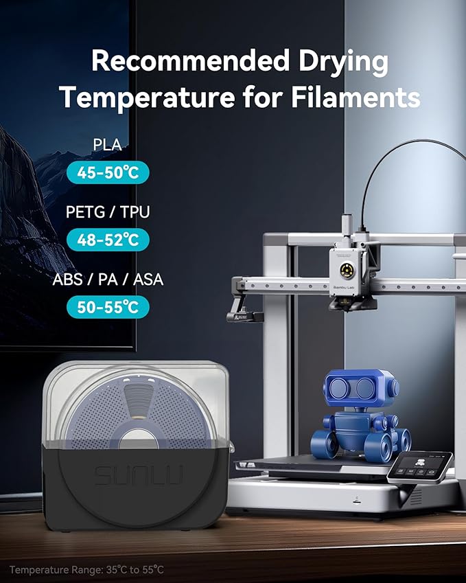SUNLU Filament Dryer Box for 3D Printer Filament, S1 Plus Filament Dehydrator - Image 6