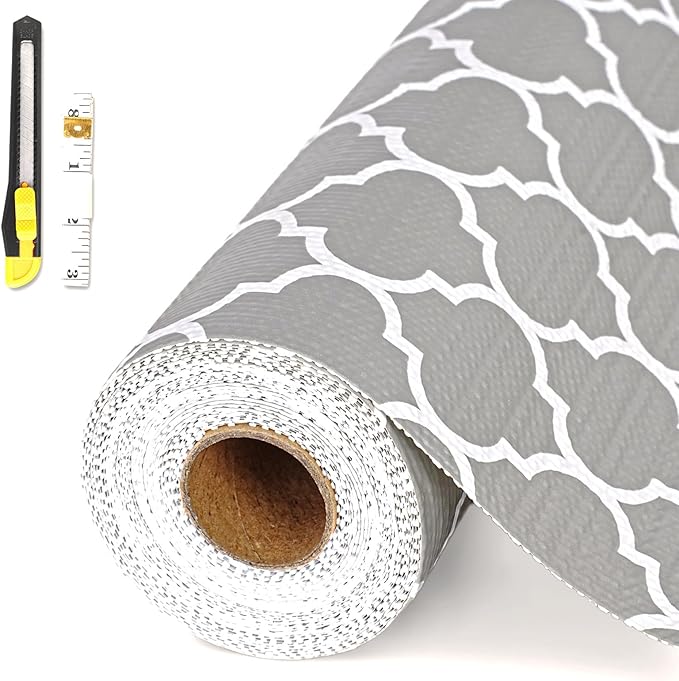 Drawer and Shelf Liner for Kitchen Cabinet, Non-Adhesive Cabinet Liner 18in x by GTJ