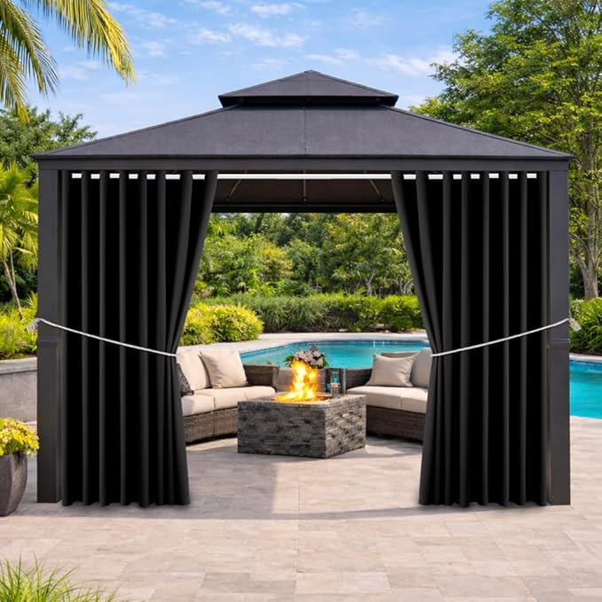 Outdoor Patio Curtain Waterproof Darkening Thermal Insulated Indoor Curtains by DivaenCamino