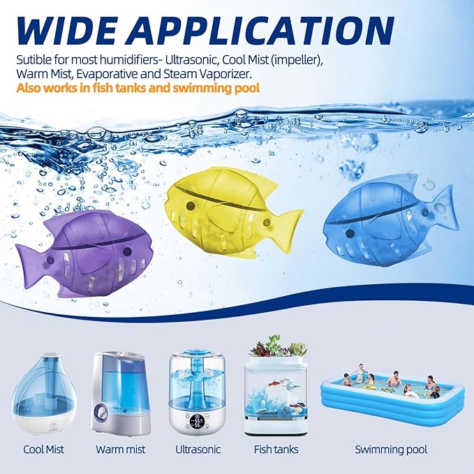 Humidifier Cleaner Fish, Tank Cleaning Cartridge, Purifies Water and Eliminates - Image 5