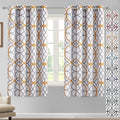 H.VERSAILTEX Blackout Curtains Printed Design 63 Inch Length 2 Panels Set by HVERSAILTEX