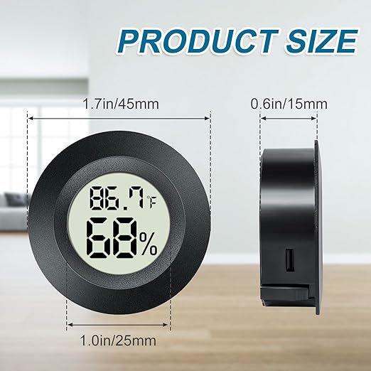 2 Pack Mini Digital Hygrometer Gauge Indoor Thermometer, LCD Monitor - Image 2