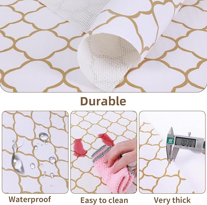 Shelf Drawer Liners for Kitchen Cabinets Non Adhesive Drawer Liner Thickened - Image 5