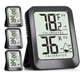 Antonki 4 Pack Mini Room Thermometer Hygrometer Indoor Temperaure and Humidity by Antonki
