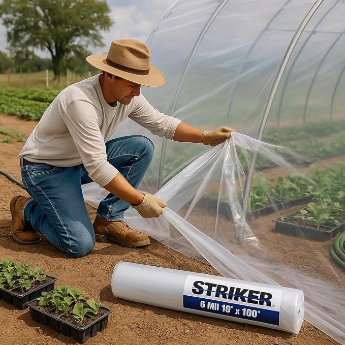 STRIKER Plastics Clear 6 Mil Plastic Sheeting 10' x 100' – Heavy Duty Poly - Image 5