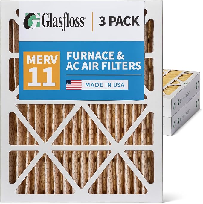 Glasfloss ZL 20x24x4 MERV 11 4" Inch AC Furnace Pleated Air Filters. Box of 3. - Image 5
