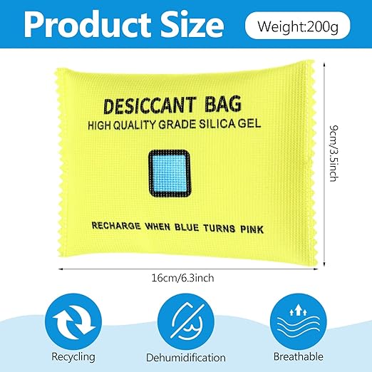 10 Packs 200g Rechargeable Silica Gel Desiccant Moisture Absorbing Bag - Image 2