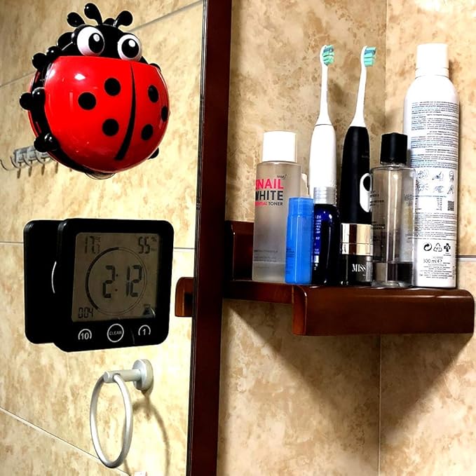 Waterproof Hanging Wall Clock Shower Timer, Large Digital Bathroom Alarm Clock - Image 6
