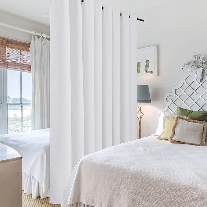 RYB HOME Separation Room Divider Curtain Heavy Duty Share Space Ceremony Window - Image 3
