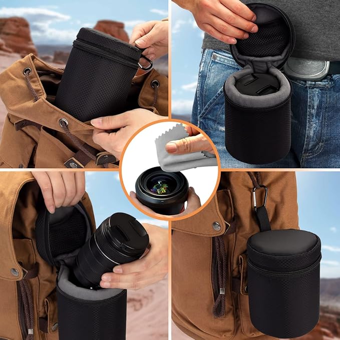 ARVOK Camera Lens Case, Water Resistant Protective Pouch - Image 7