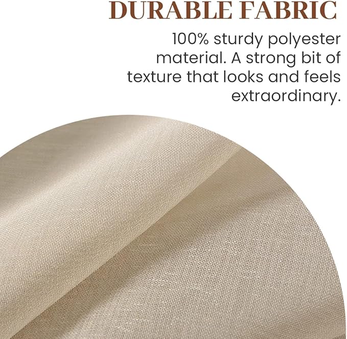 Dreaming Casa Solid Sheer Curtains 102 Inches Long Taupe Rod Pocket Voile - Image 3