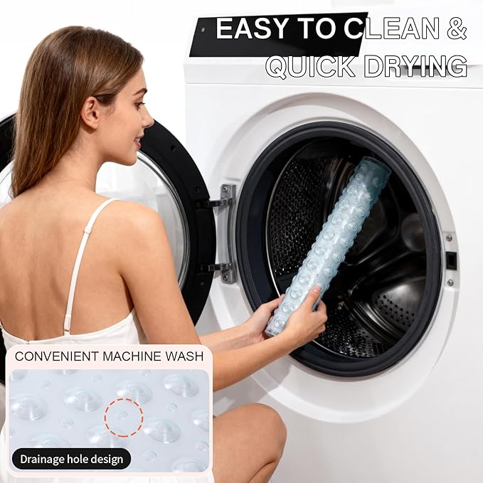 Anti-Slip Bathtub Shower mat, 20.8×20.8（Approximately 53×53cm） inch Soft - Image 7