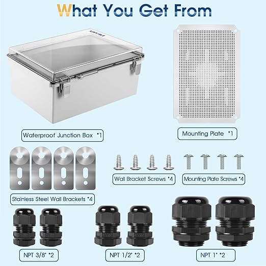 Waterproof Outdoor Project ABS Plastic Junction Box IP67 Weatherproof Dustproof - Image 7
