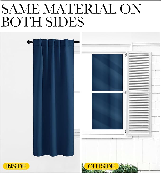 NICETOWN Bedroom Blackout Draperies and Window Treatment- 52 Width X 72 Length - Image 6