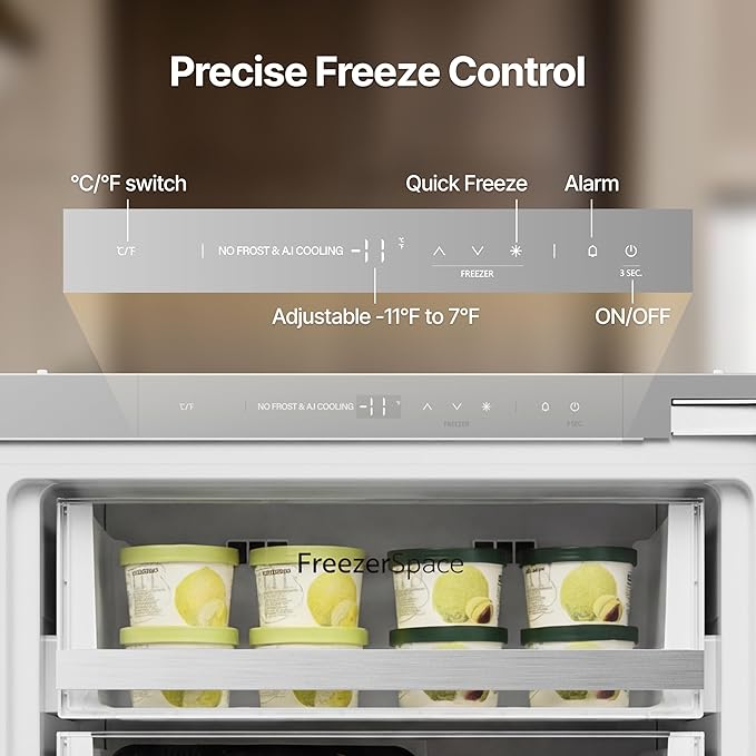 Ca'Lefort Undercounter Panel Ready Freezer -11°F to 7°F, Built-in All Freezer - Image 4