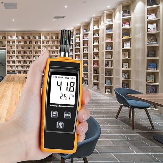 Handheld Humidity Meter, Digital Hygrometer Thermometer 0~100% RH/ -30~60°C LCD - Image 7
