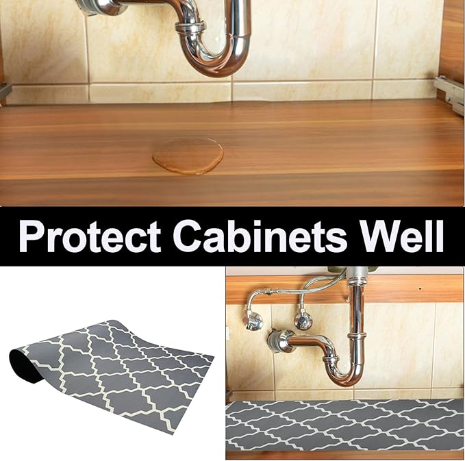 AiBOB Waterproof Under Sink Mat, Absorbent Quick Dry Sink Liners Protect - Image 4