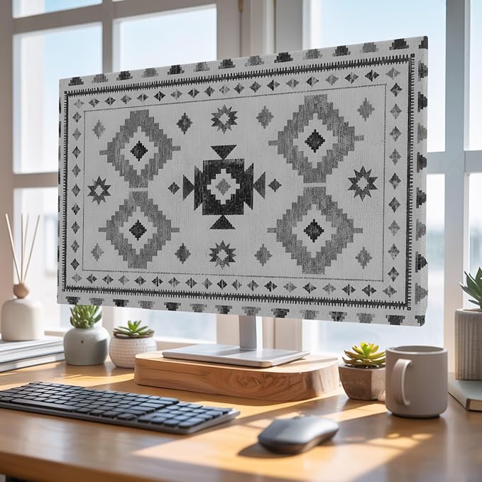 Southwestern Tribal Geometric Indoor TV Cover, Elastic TV Screen Protector - Image 5
