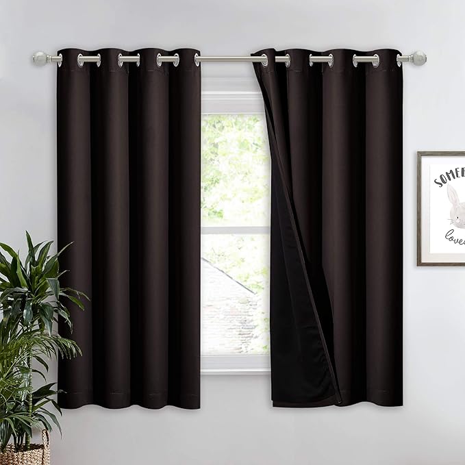 NICETOWN Complete 100% Blackout Curtain, Thermal Insulated & Energy Efficiency by NICETOWN