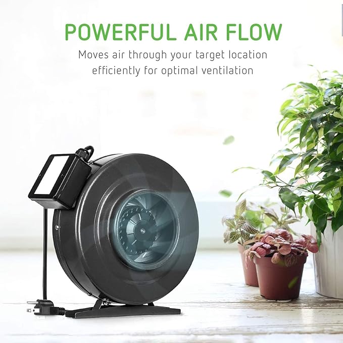 SunStream 10 Inch Inline Duct Fan 810 CFM Ventilation Fan - Image 6