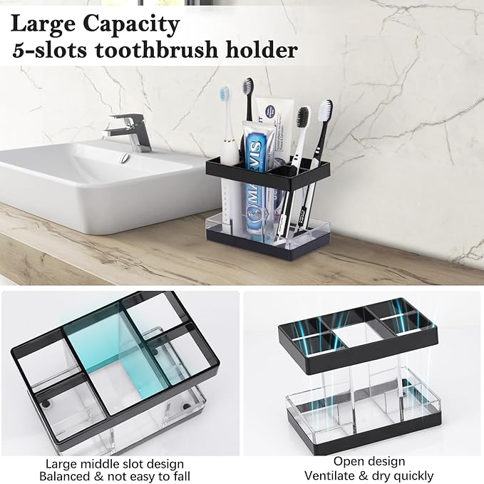 Toothbrush Holders for Bathrooms Countertop Organizer - Image 4