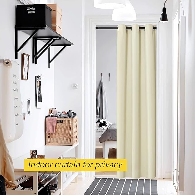 NICETOWN Patio Door Curtain Panel Blackout Drapes 42"x 80" Doorway Curtain - Image 2