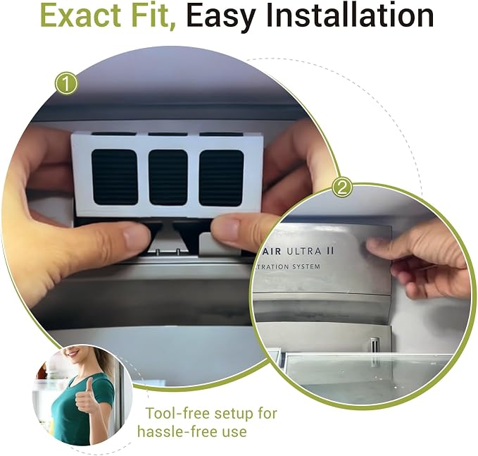 8 PACK Upgrade Refrigerator Air Filter Replacement - Image 5